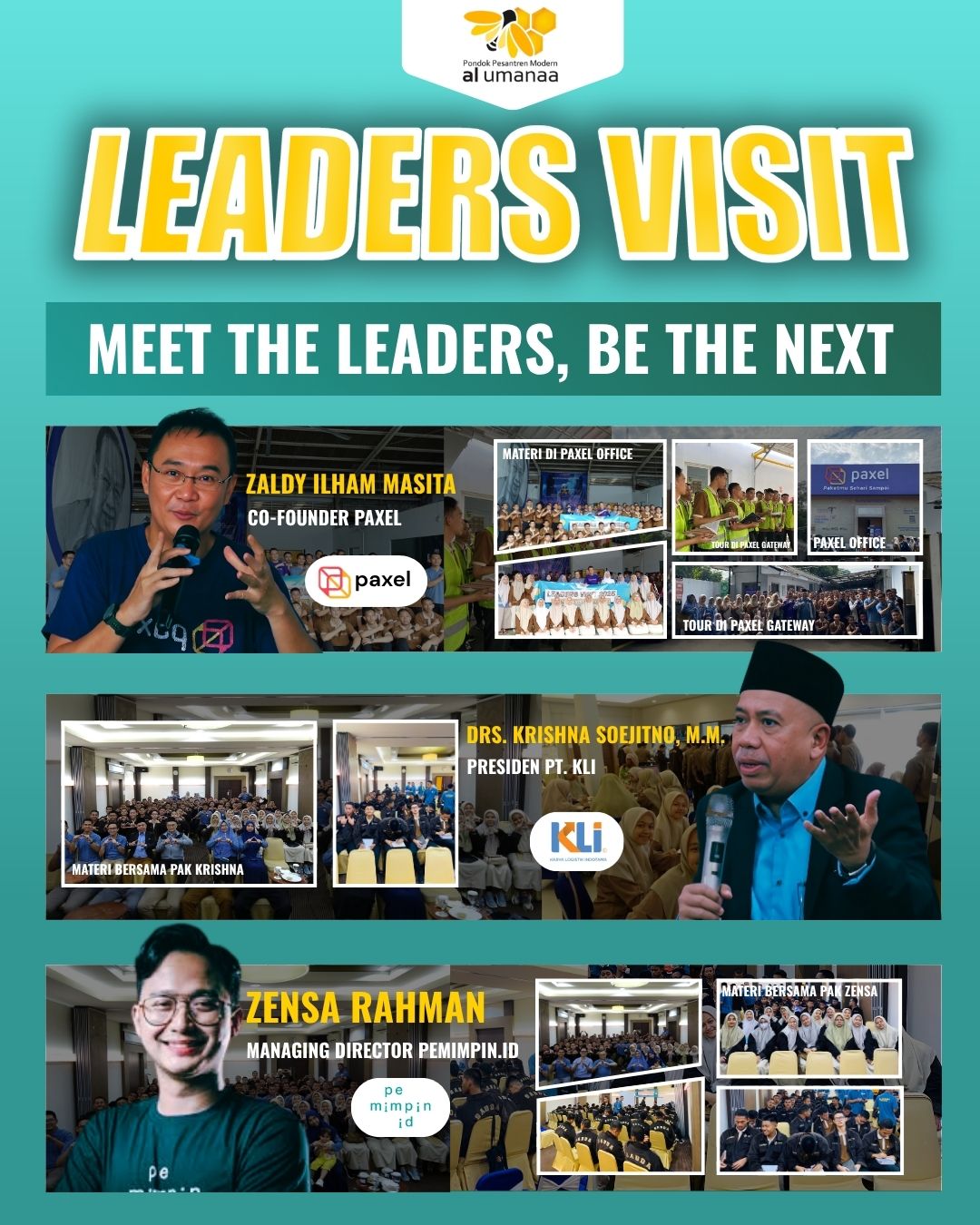 LEADERS VISIT, MEET THE LEADERS, BE THE NEXT